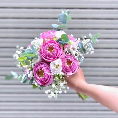 Bó Hoa Cưới Sen Hồng