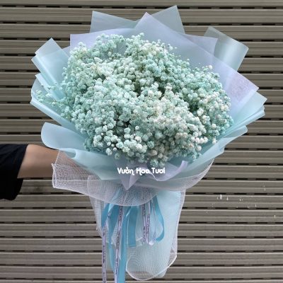 Bó Hoa Baby Xanh Blue Nhạt