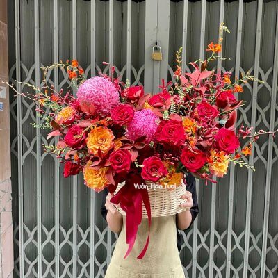 Giỏ hoa tươi khai trương đại phát